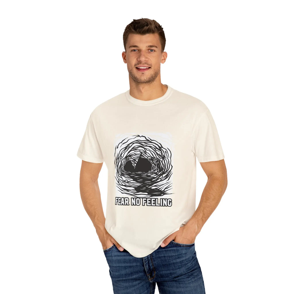 Fear No Feeling Artistic Design Graphic T-Shirt - Sinful Threads