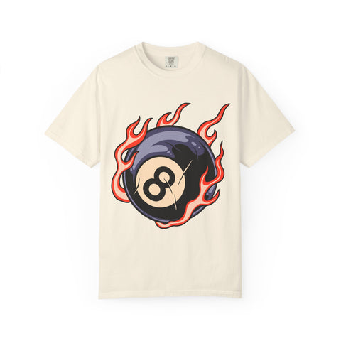Billiards Player Shirt - Flaming Eight Ball - Pool Player Gift - Sinful Threads