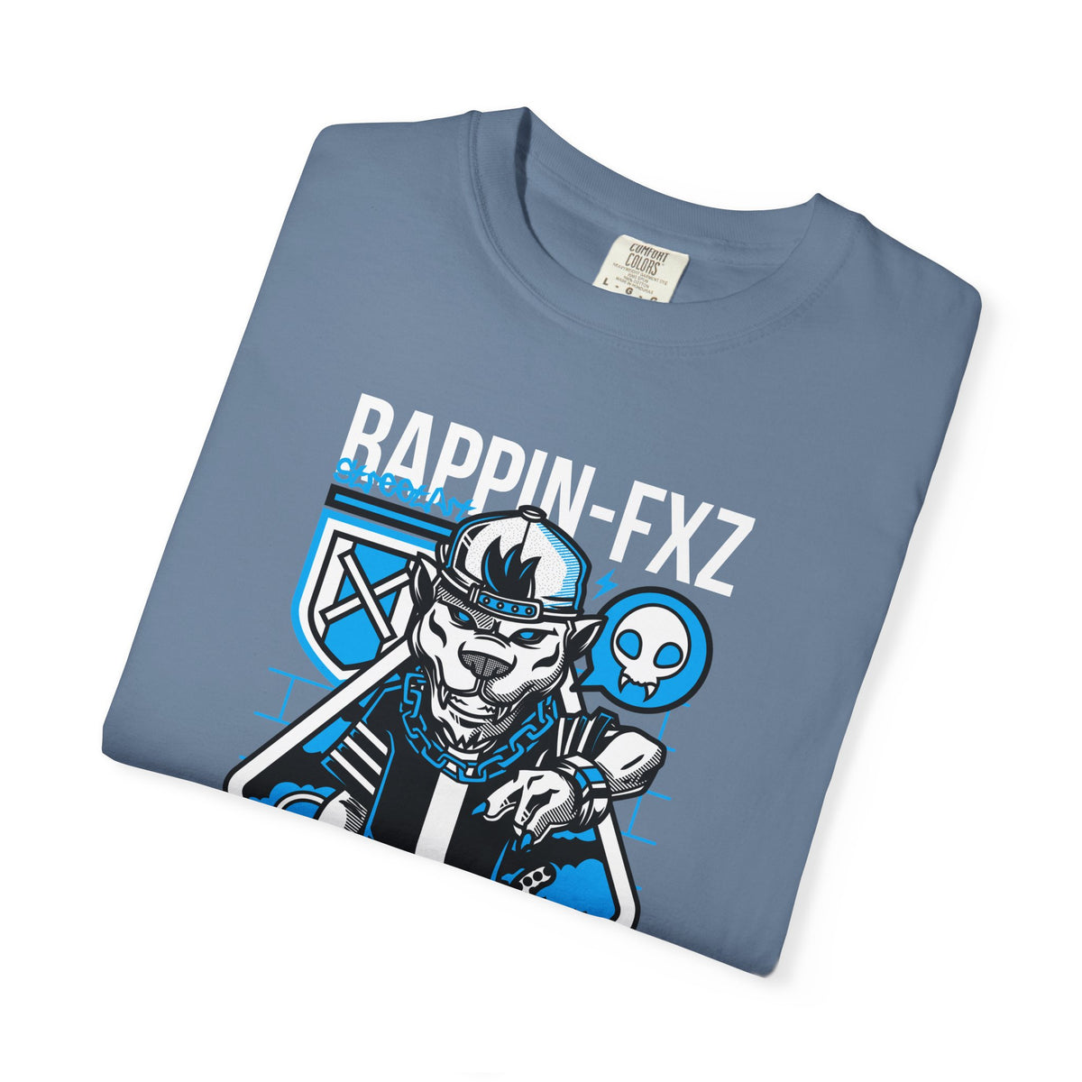 Gangster Wolf with Microphone Urban Art Drawing T-Shirt