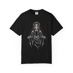 Angel of Death with Flames Unique Trendy Graphic T-Shirt - Sinful Threads