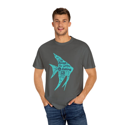 The Secret To Happiness Is Letting Go Fish Art T-Shirt - Sinful Threads