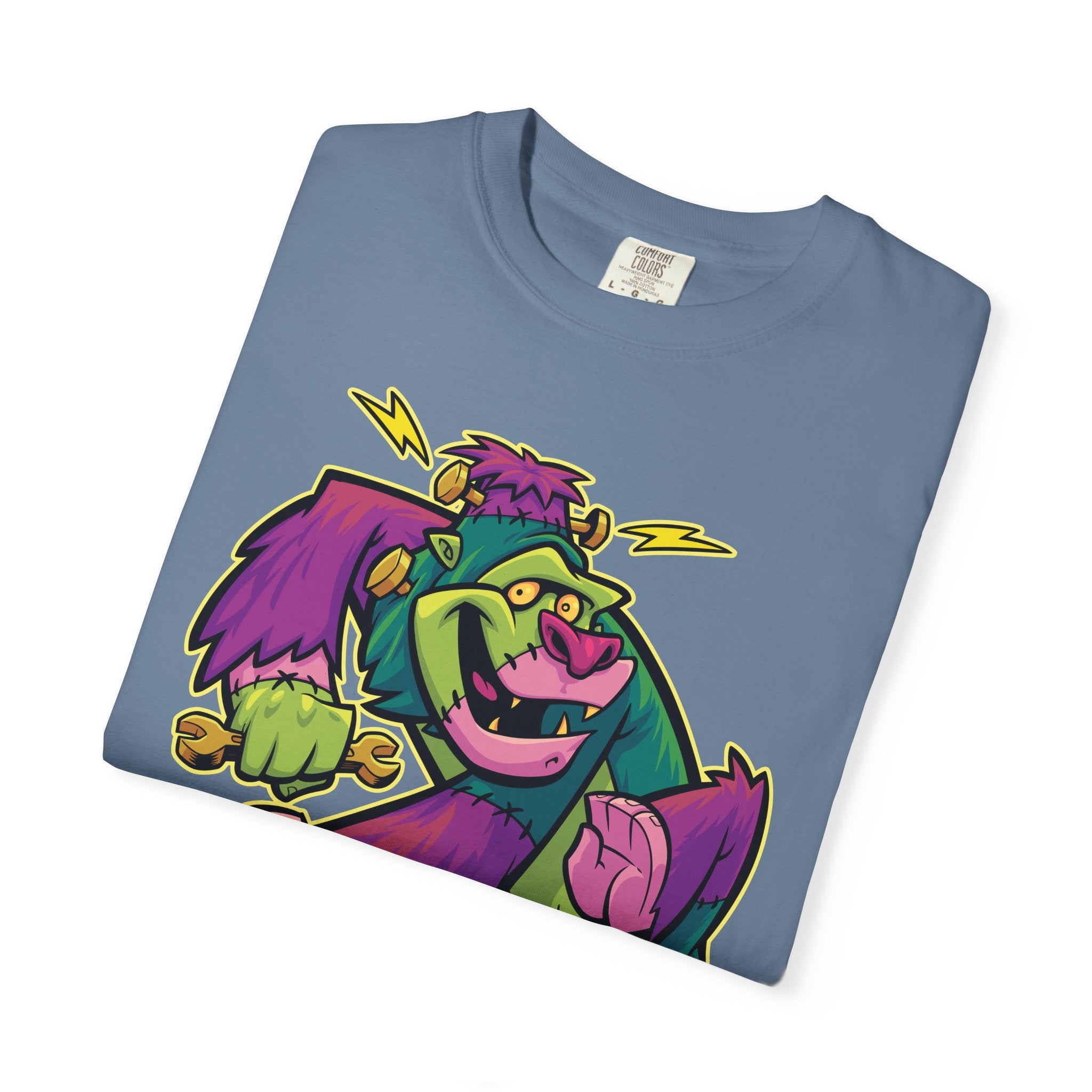 Monster Mashup Tee - King Kong Frankenstein Cartoon Design - Sinful Threads