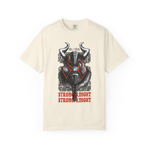 Strong Knight Design with Bold Graphics T-Shirt