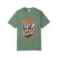 Outlaw Skull with Bat Rider Life To Ride Graphic T-Shirt