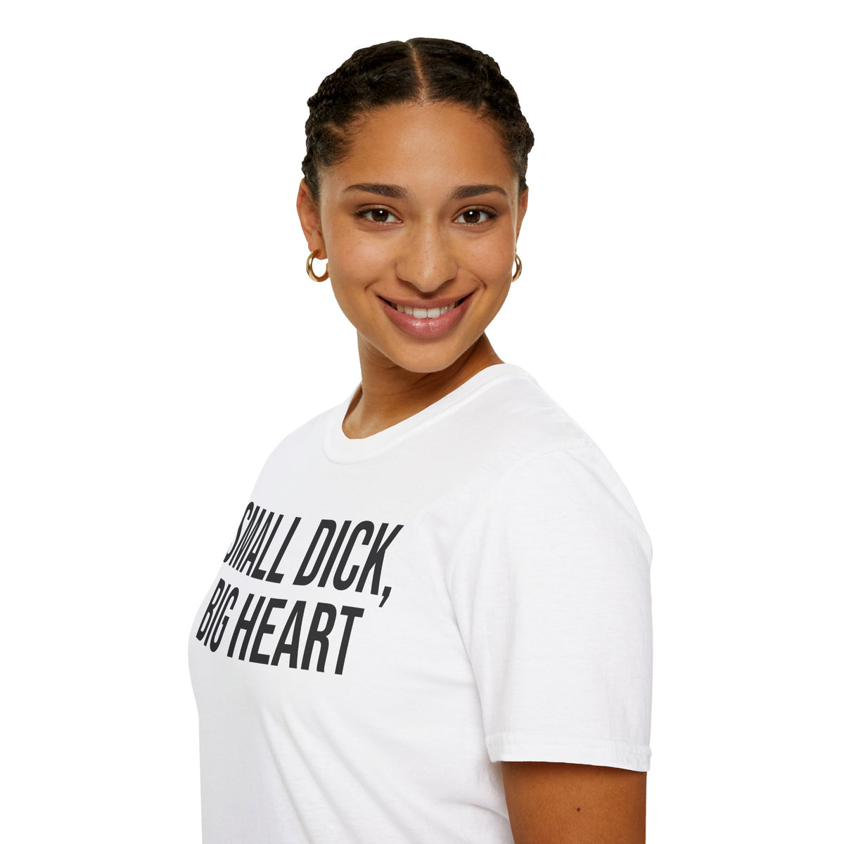 Self Deprecating Humor Shirt - Small Dick Big Heart Graphic