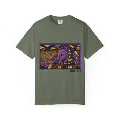 Anubis With Egyptian Pyramids and Timeless Graphic T-Shirt - Sinful Threads