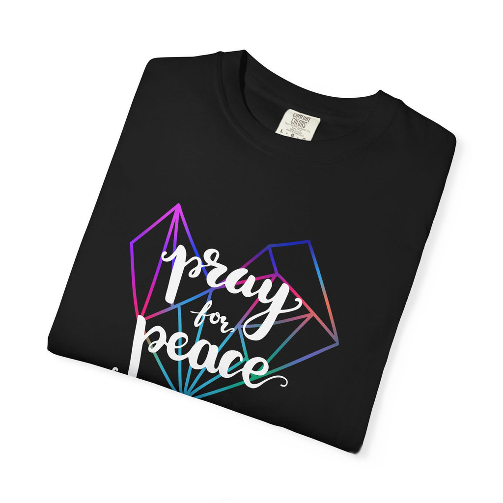 Peace Graphic Tee - Pray For Peace Shirt - Geometric Gift - Sinful Threads