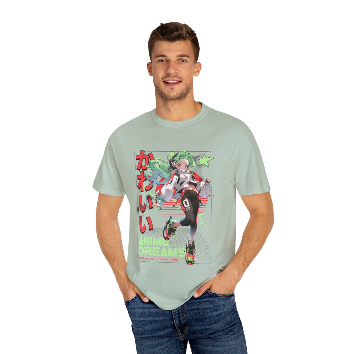 Cyberpunk Anime Tee - Kawaii Vaporwave - Streetwear
