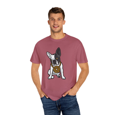 Cartoon French Bulldog with Gear Necklace Cool Dog T-Shirt - Sinful Threads