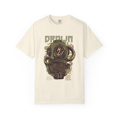 Drown Deep Sea Diver With Quote Graphic Cool Design T-Shirt