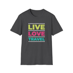 Cool Travel Shirt - Live Love Travel Lifestyle Tee Gift