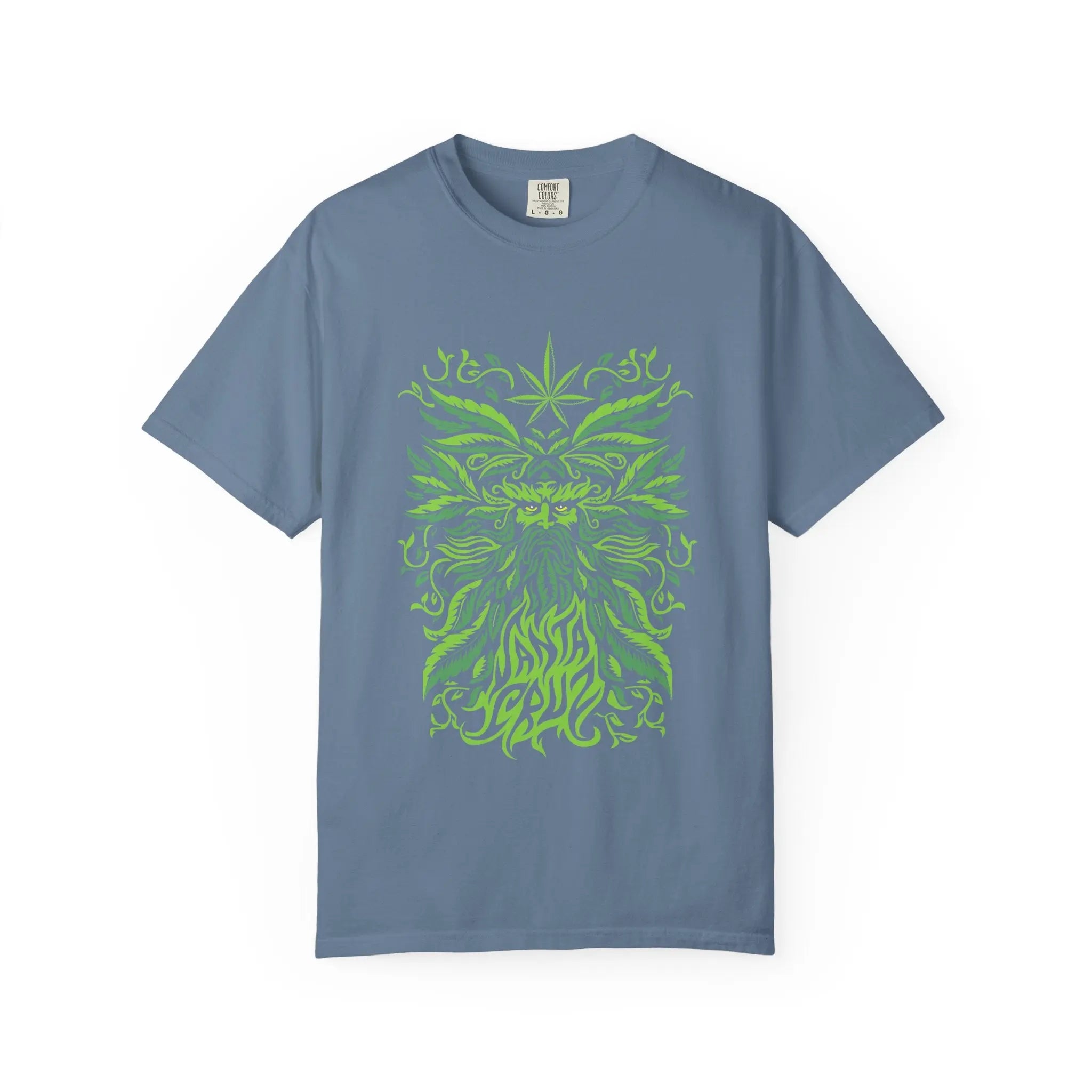 Santa Cruz Tee - Green Man Festival Cannabis Leaf Art - Sinful Threads