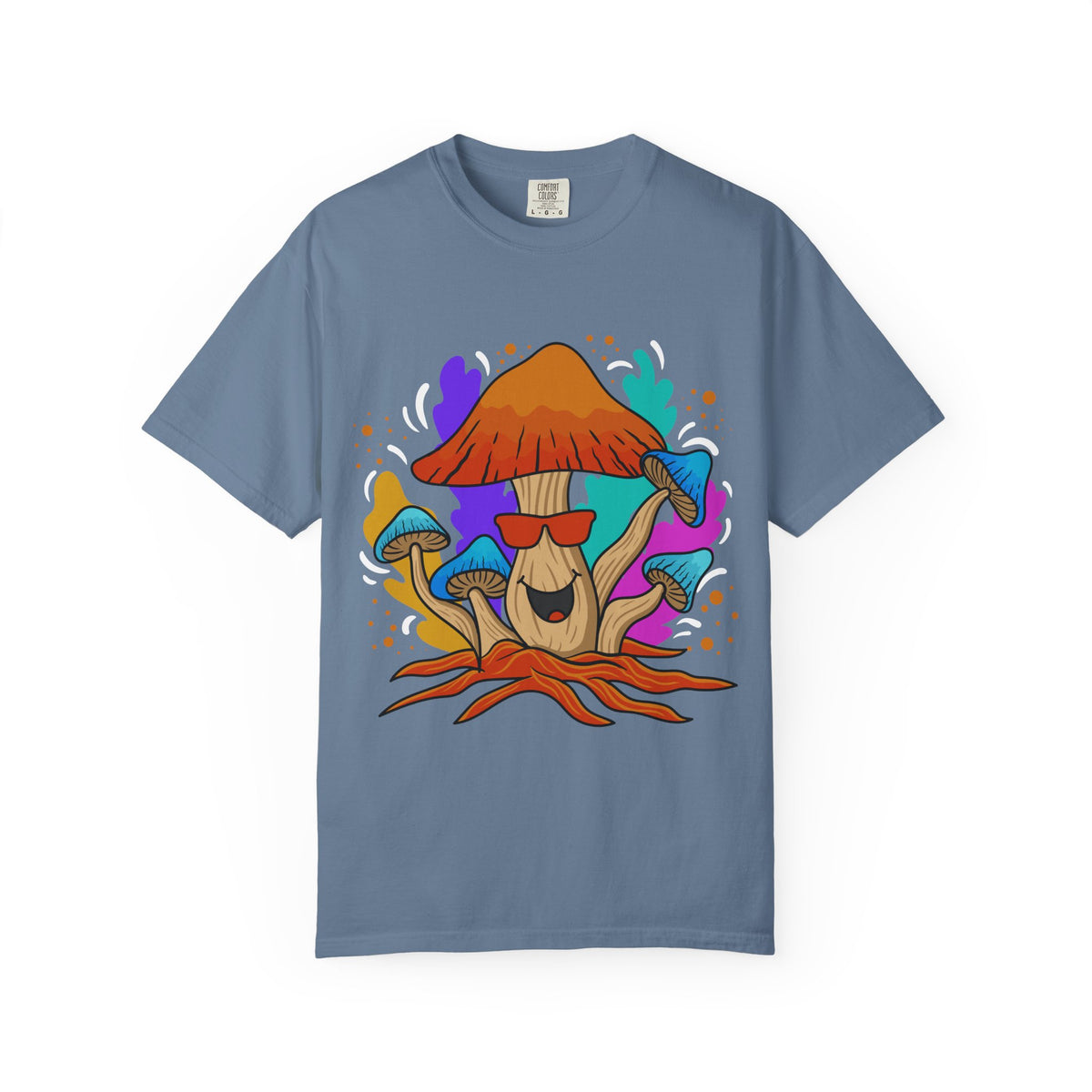 Psychedelic Mushroom Tee - Trippy Sunglasses Fungi Gift