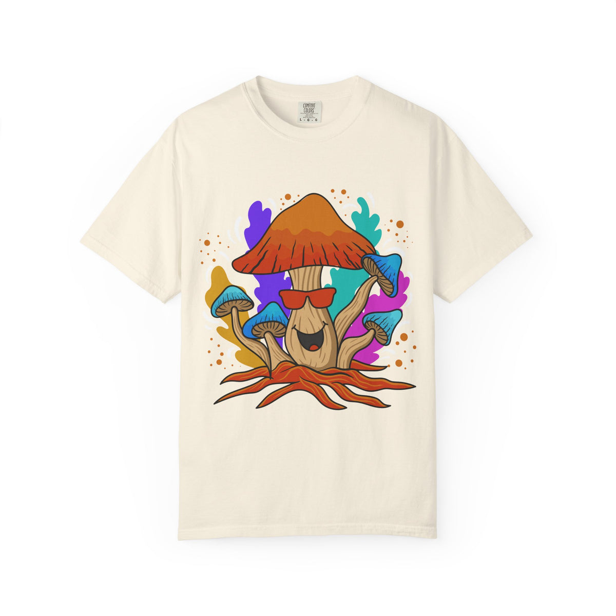 Psychedelic Mushroom Tee - Trippy Sunglasses Fungi Gift