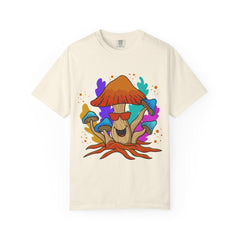 Psychedelic Mushroom Tee - Trippy Sunglasses Fungi Gift