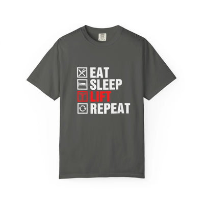 Eat Sleep Lift Repeat Fitness Training Motivation T-Shirt Printify