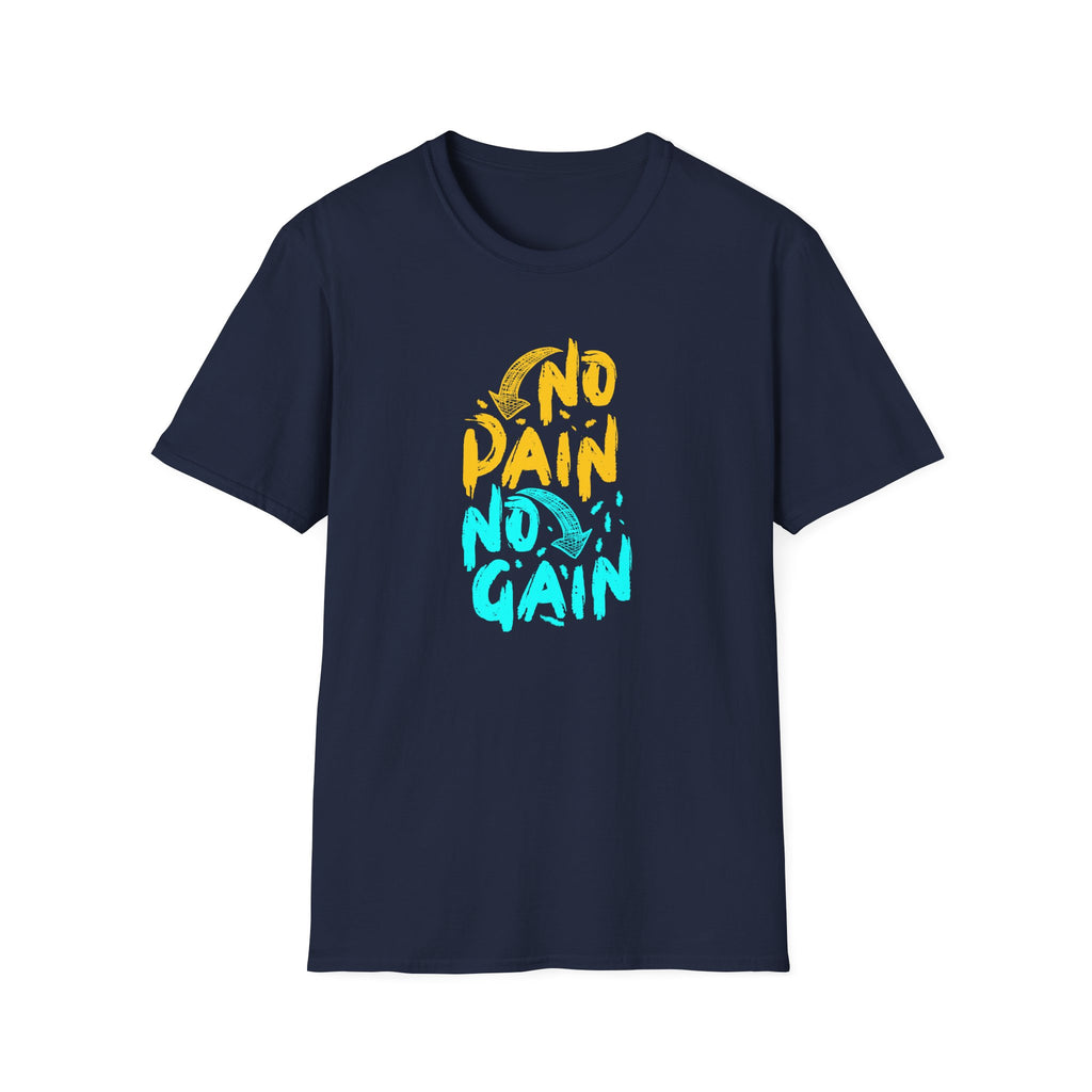 No Pain No Gain Motivational Graphic Tee - Inspire Success - Sinful Threads