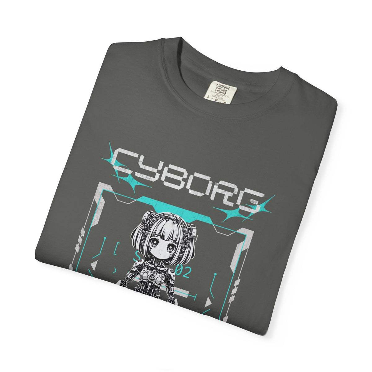 Kawaii Anime Tee - Cyberpunk Robot Design - Cute Gift