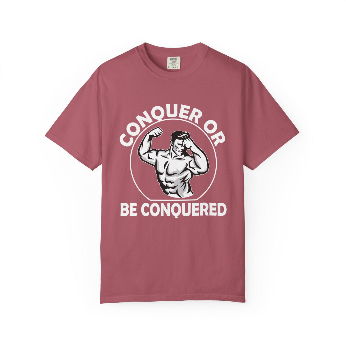 Conquer Fitness Motivation Graphic T-Shirt - Victory Design