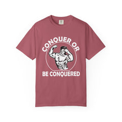 Conquer Fitness Motivation Graphic T-Shirt - Victory Design