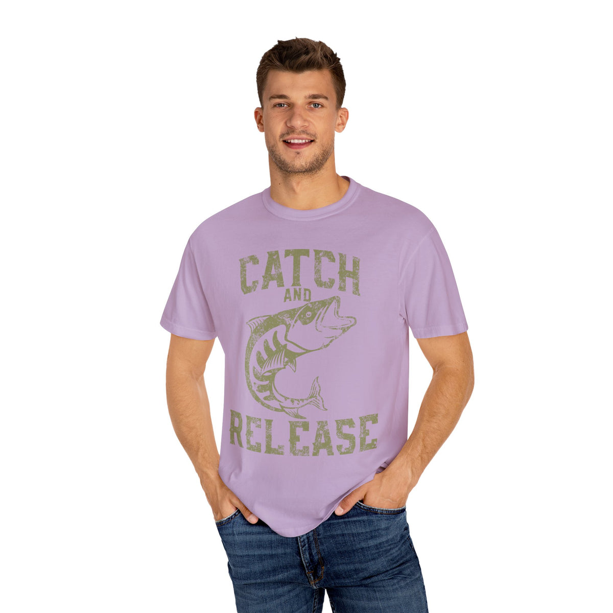 Catch And Release Fishing Graphic Artwork Design T-Shirt