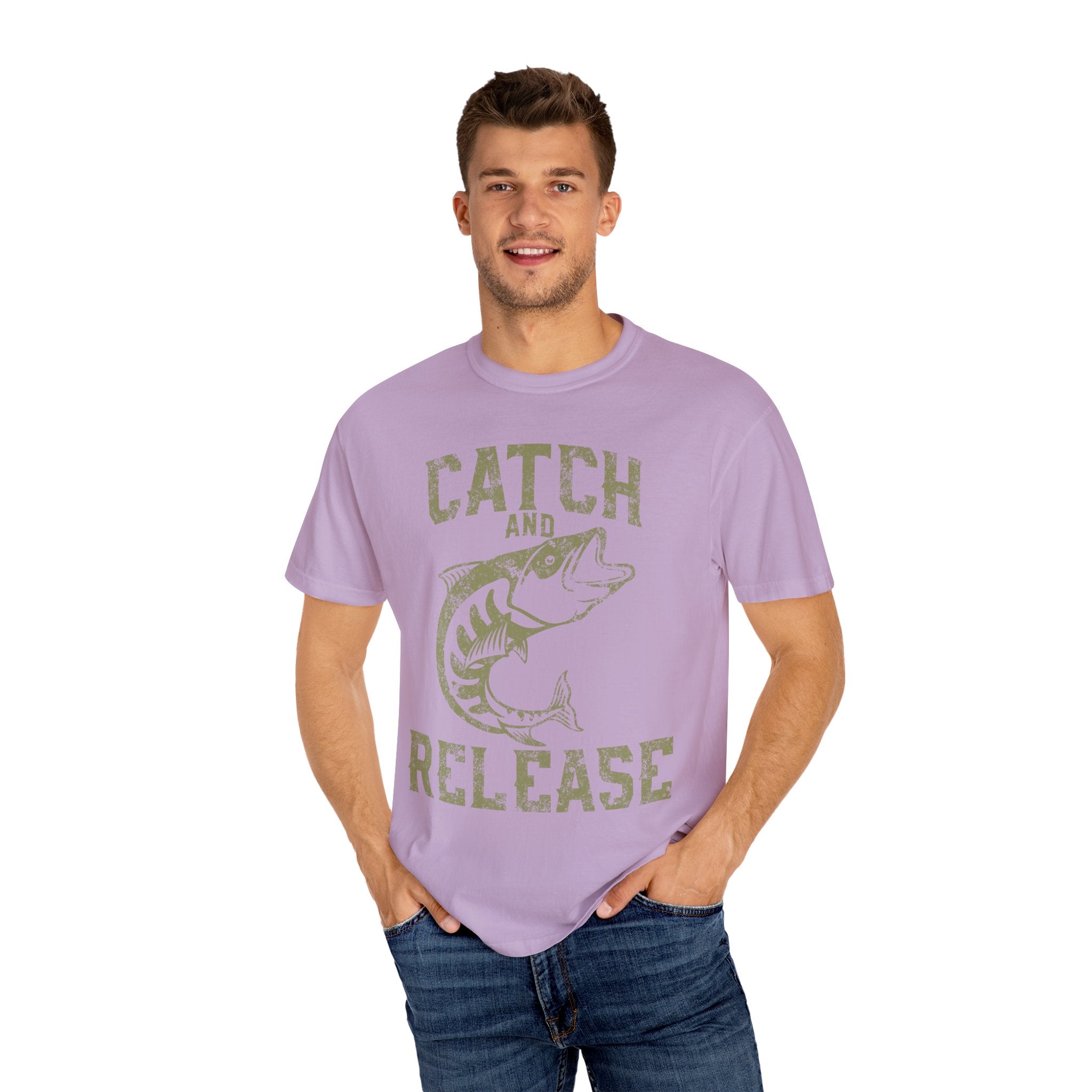 Catch And Release Fishing Graphic Artwork Design T-Shirt - Sinful Threads