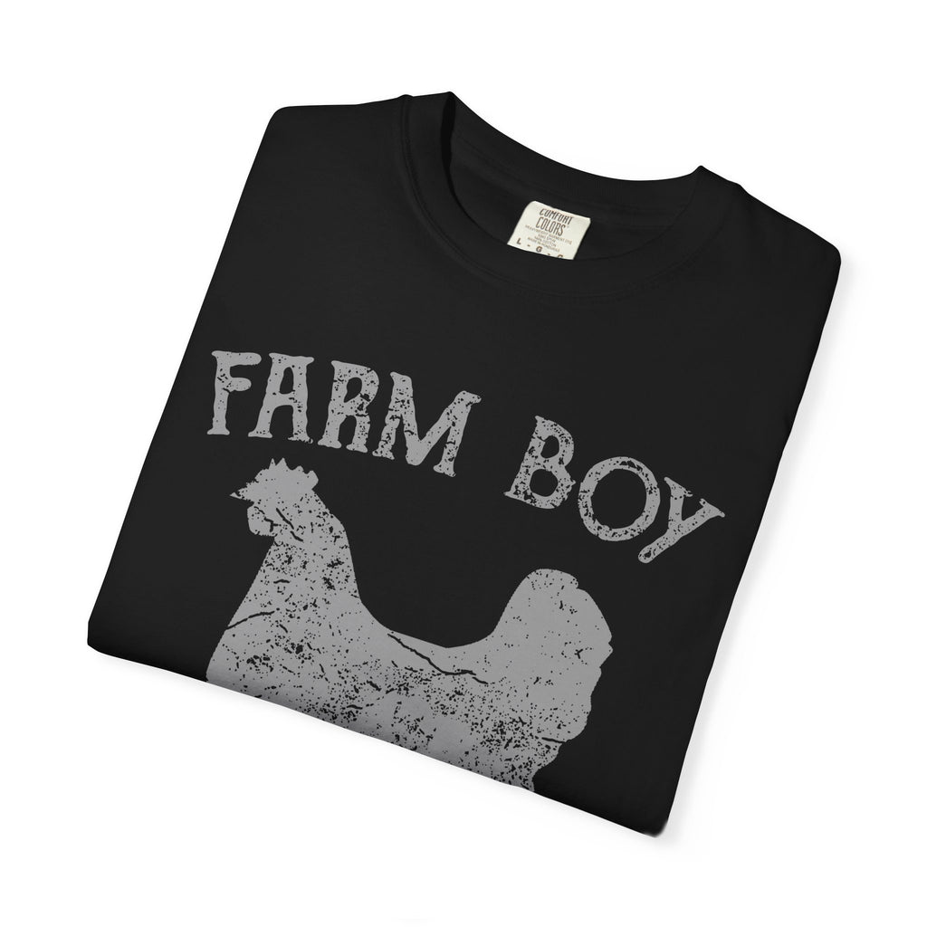 Farm Boy Fresh and Organic Graphic Print Rooster T-Shirt - Sinful Threads