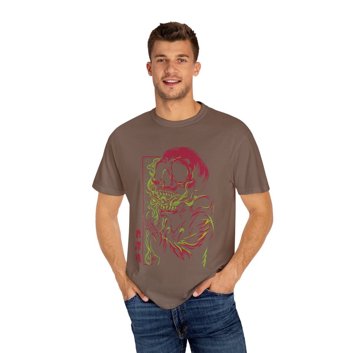 Skull Graphic Tee - Japanese Art Edgy Statement Shirt