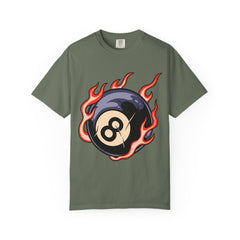 Billiards Player Shirt - Flaming Eight Ball - Pool Player Gift - Sinful Threads