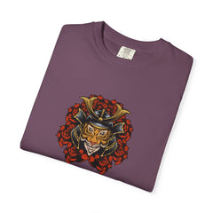 Samurai Tiger Shirt - Japanese Floral Tee - Cool Art Gift