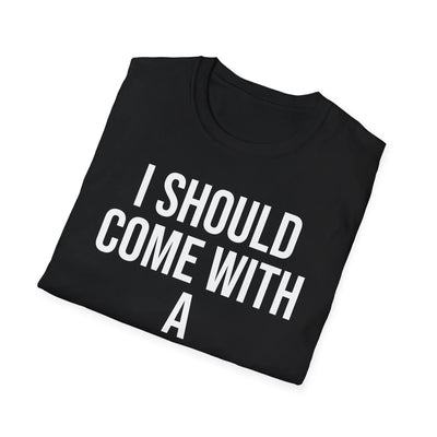 Warning Label Graphic Tee - Funny Sarcasm Shirt - Sinful Threads