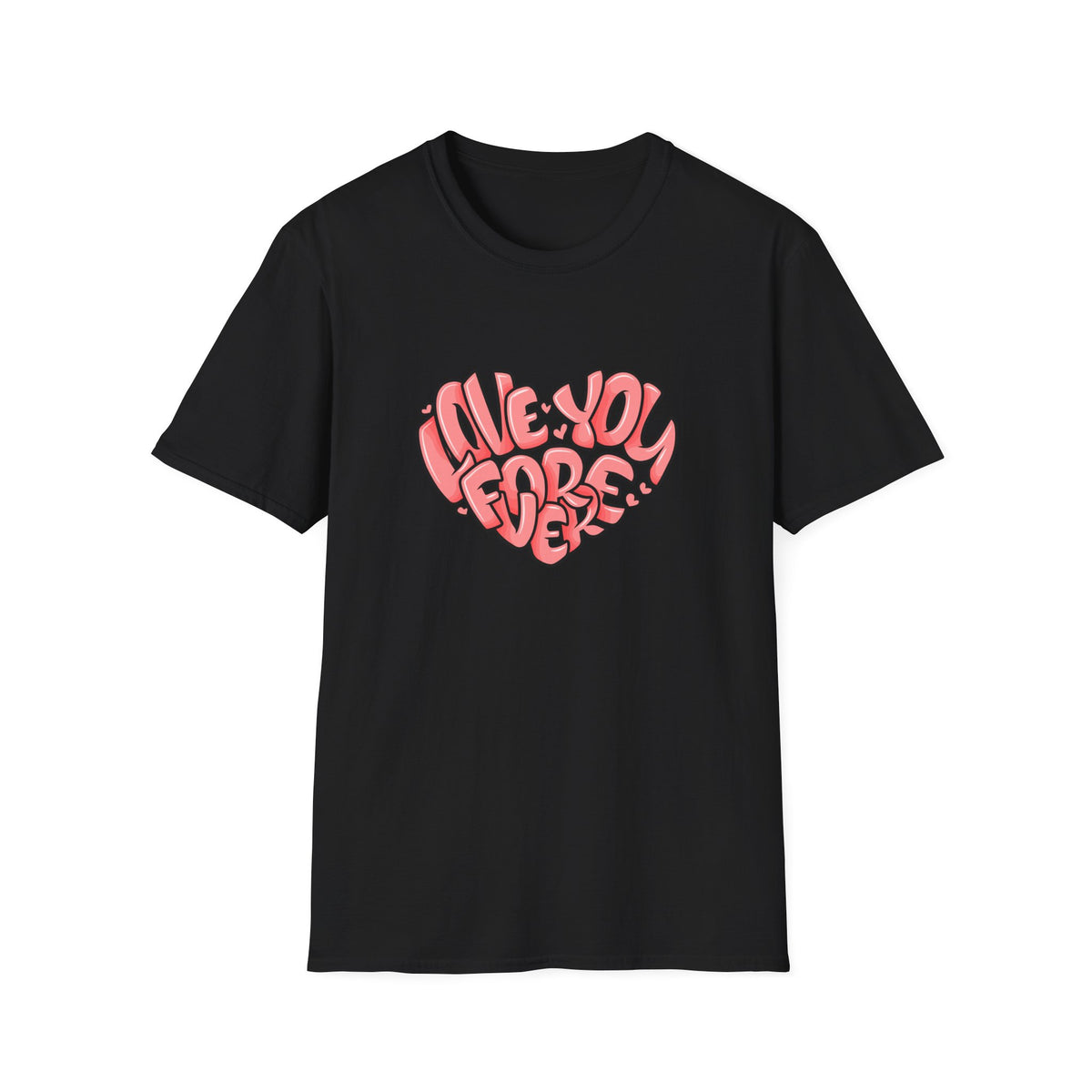 Love You Forever Heart Tee - Romantic Heart Graphic Tshirt - Sinful Threads