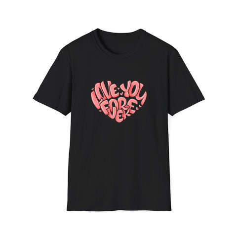 Love You Forever Heart Tee - Romantic Heart Graphic Tshirt - Sinful Threads