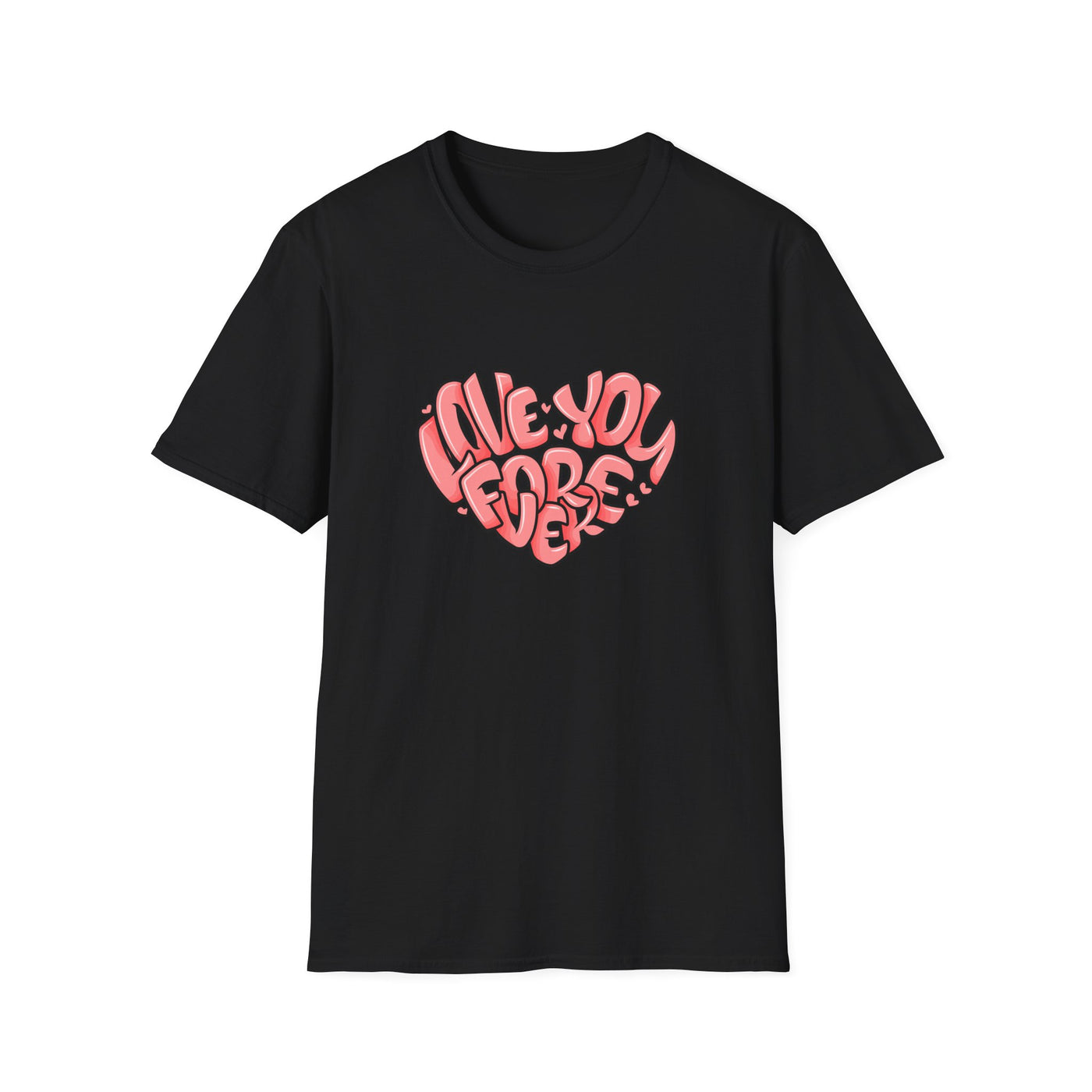Love You Forever Heart Tee - Romantic Heart Graphic Tshirt - Sinful Threads