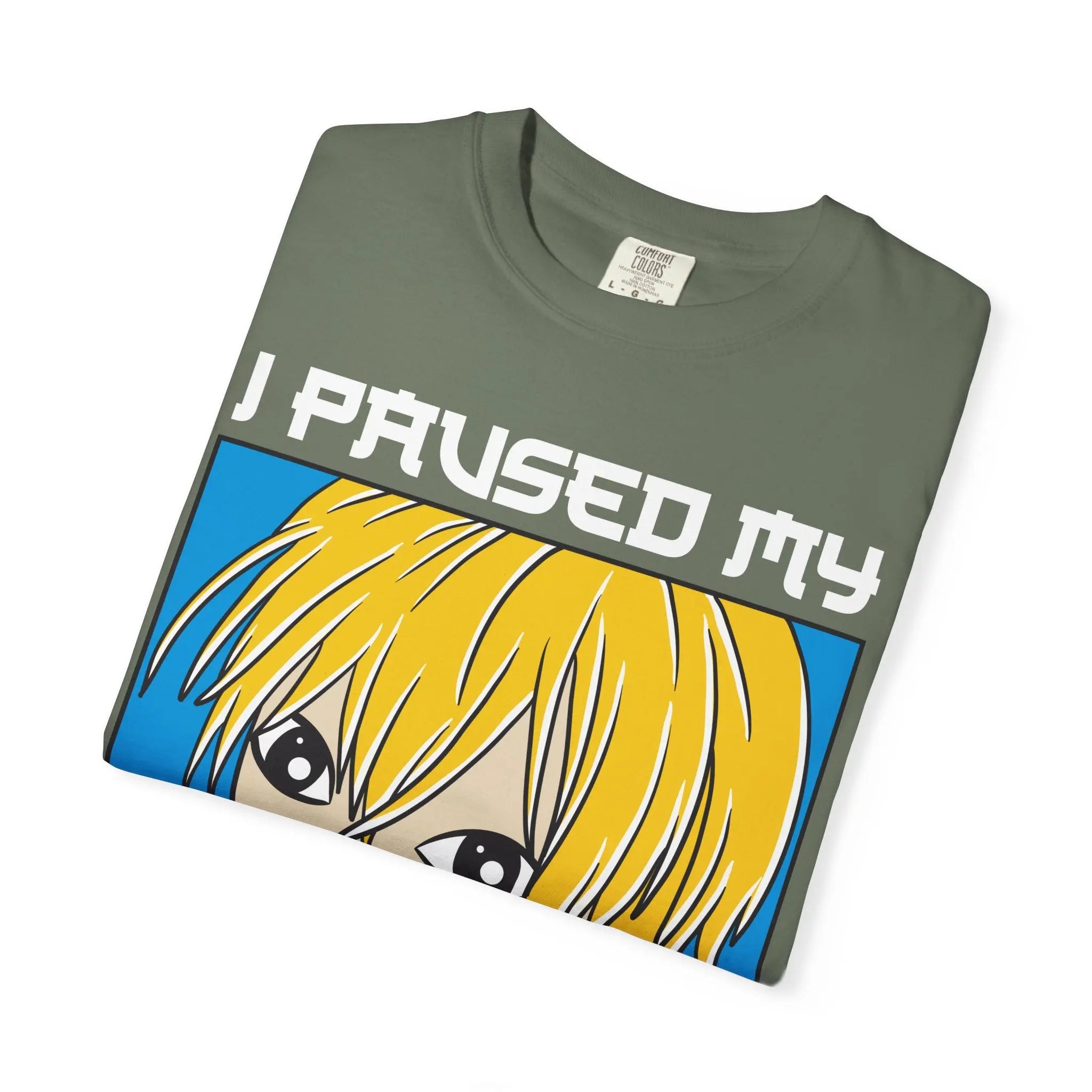 Paused Anime Shirt – Graphic Meme Tee - Sinful Threads