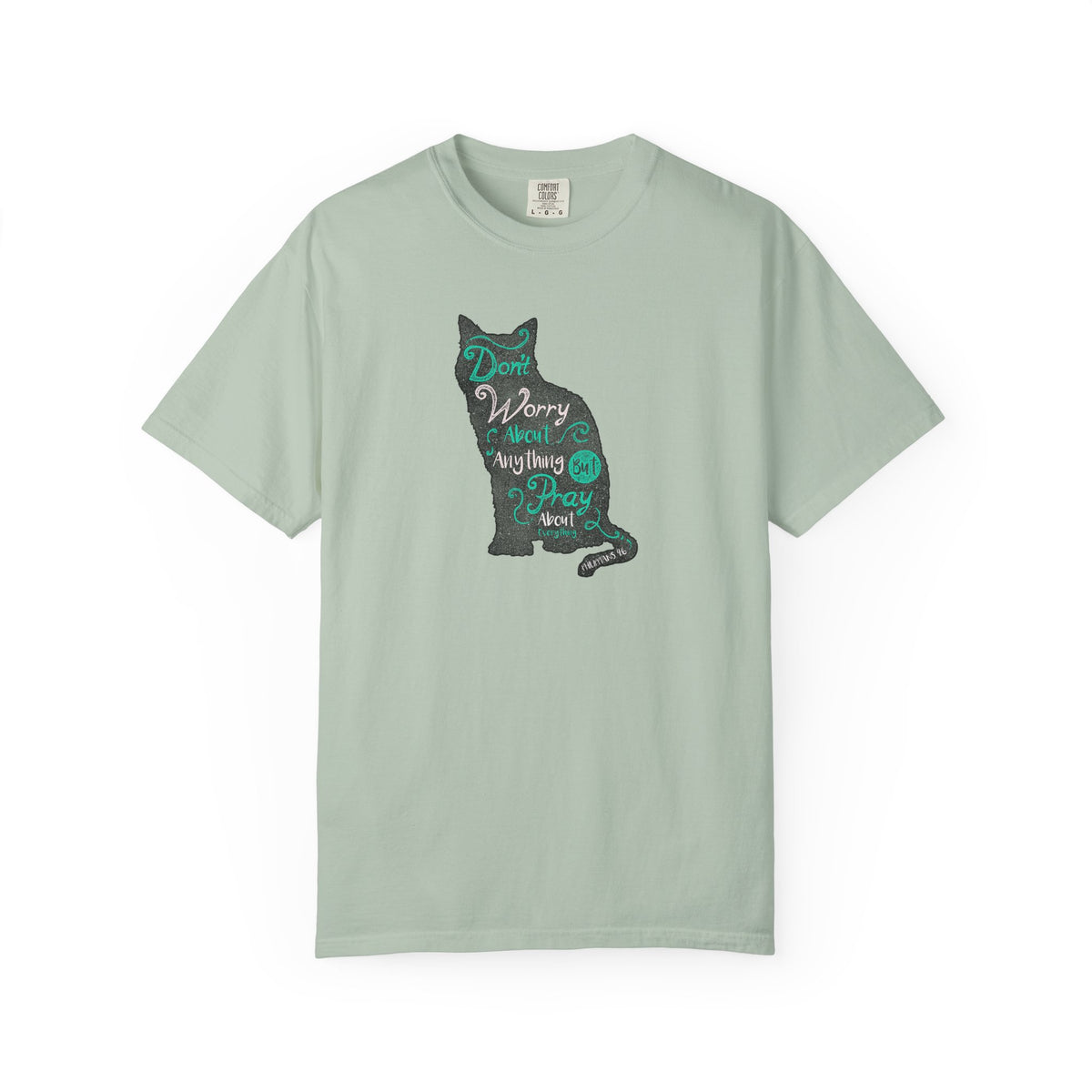 Don't Worry About Anything But Pray Christian Cat T-Shirt