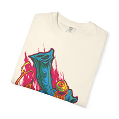 Surreal Gaming Tee - Monster Joystick Shirt for Arcade Fans
