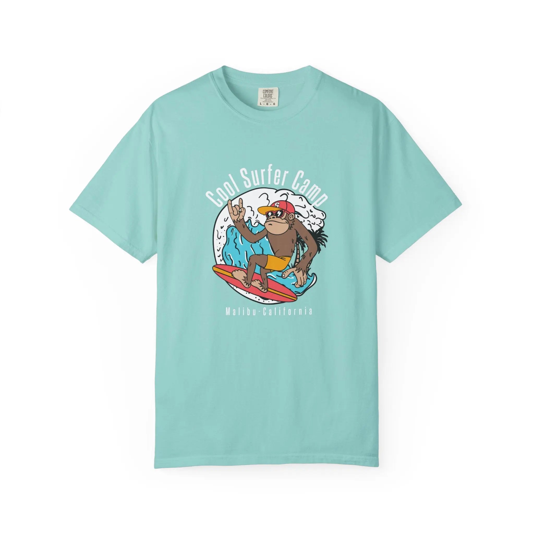 Malibu California Cool Surfing Monkey Graphic Casual Wear T-Shirt - Sinful Threads
