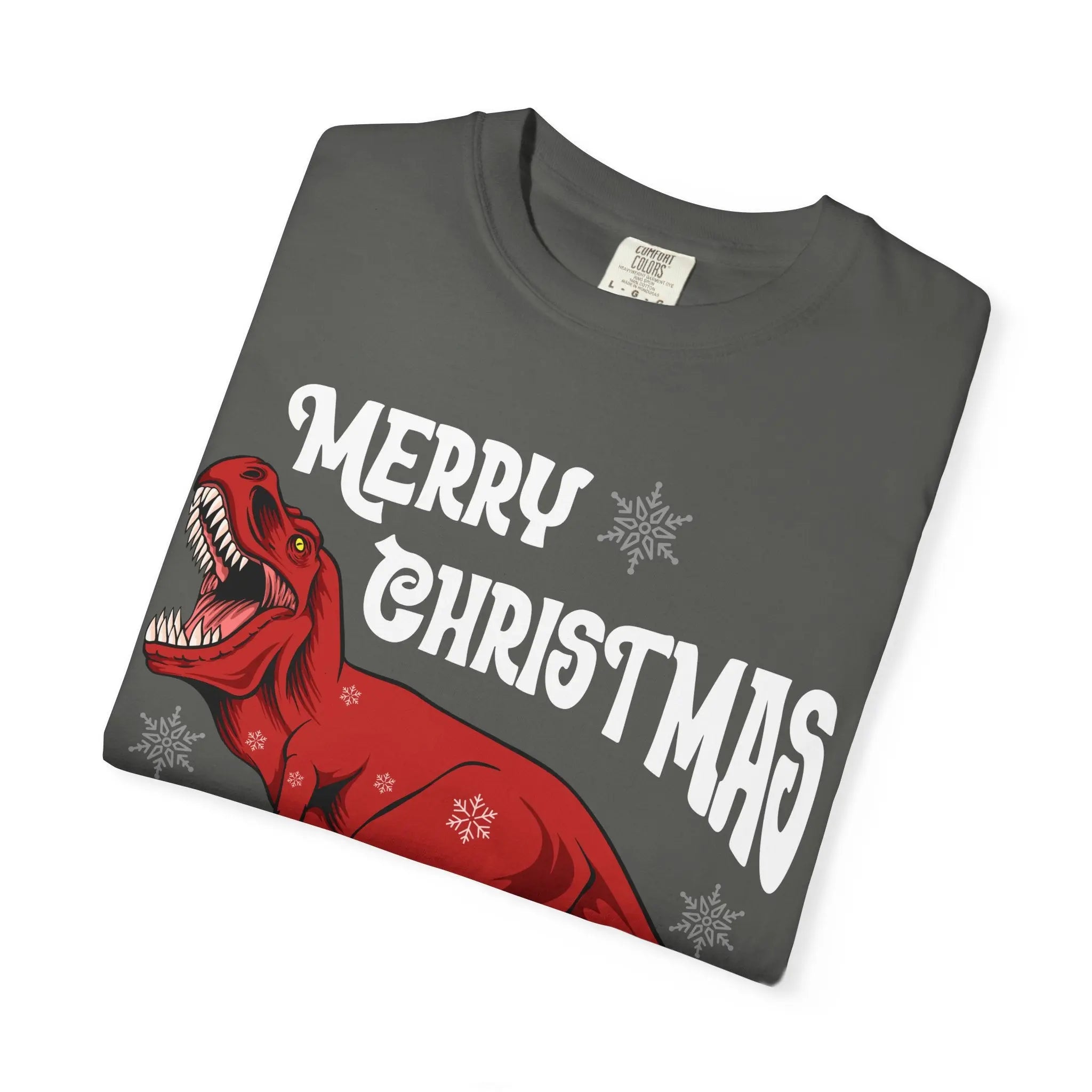 Christmas T Rex Tee - Funny Holiday Dinosaur Gift - Sinful Threads