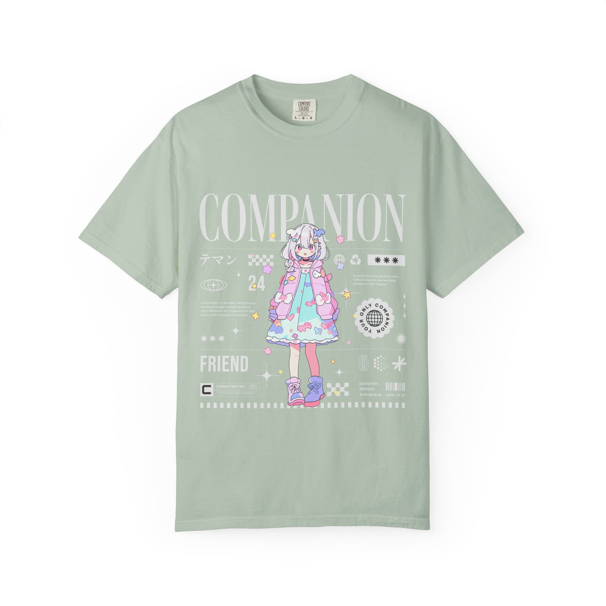 Kawaii Anime Tee - Pastel Girl Chibi Design - Cute Gift