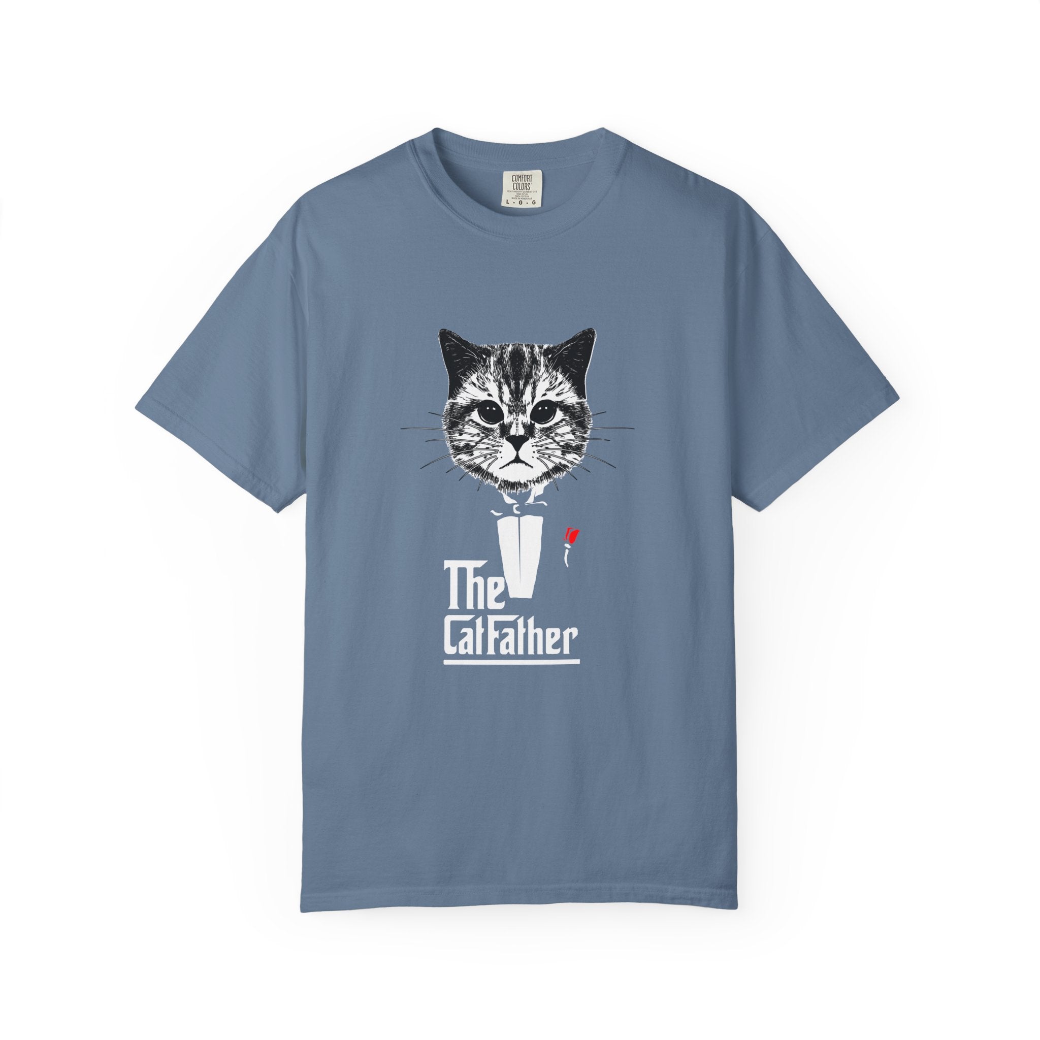 Cat Father Tee - Funny Kitten Shirt - Tuxedo Graphic Tee - Sinful Threads