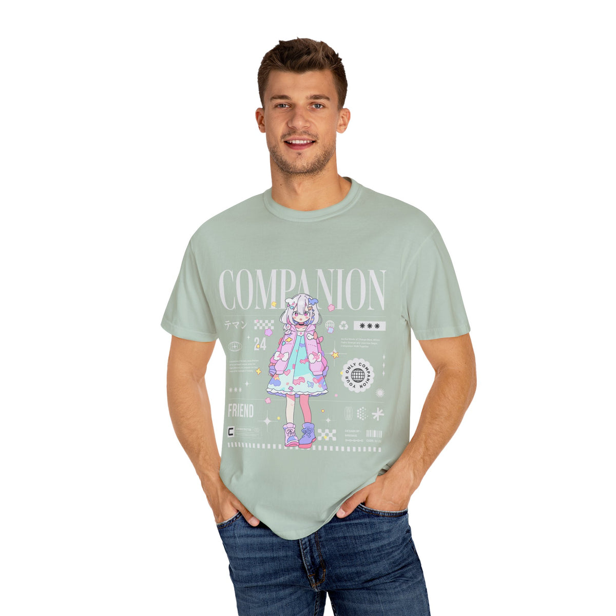 Kawaii Anime Tee - Pastel Girl Chibi Design - Cute Gift