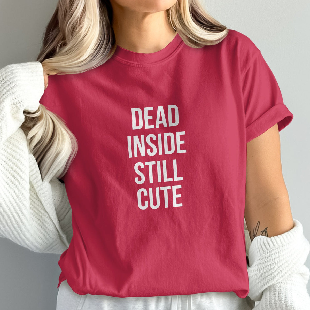 Dead Inside Still Cute Statement T-shirt product type