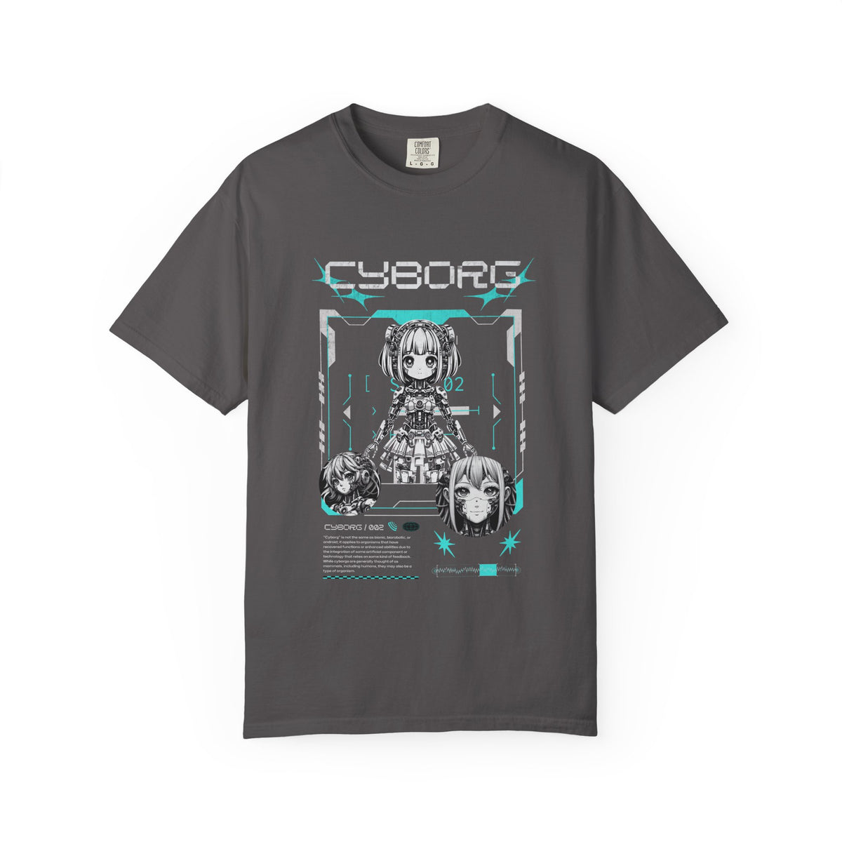 Kawaii Anime Tee - Cyberpunk Robot Design - Cute Gift