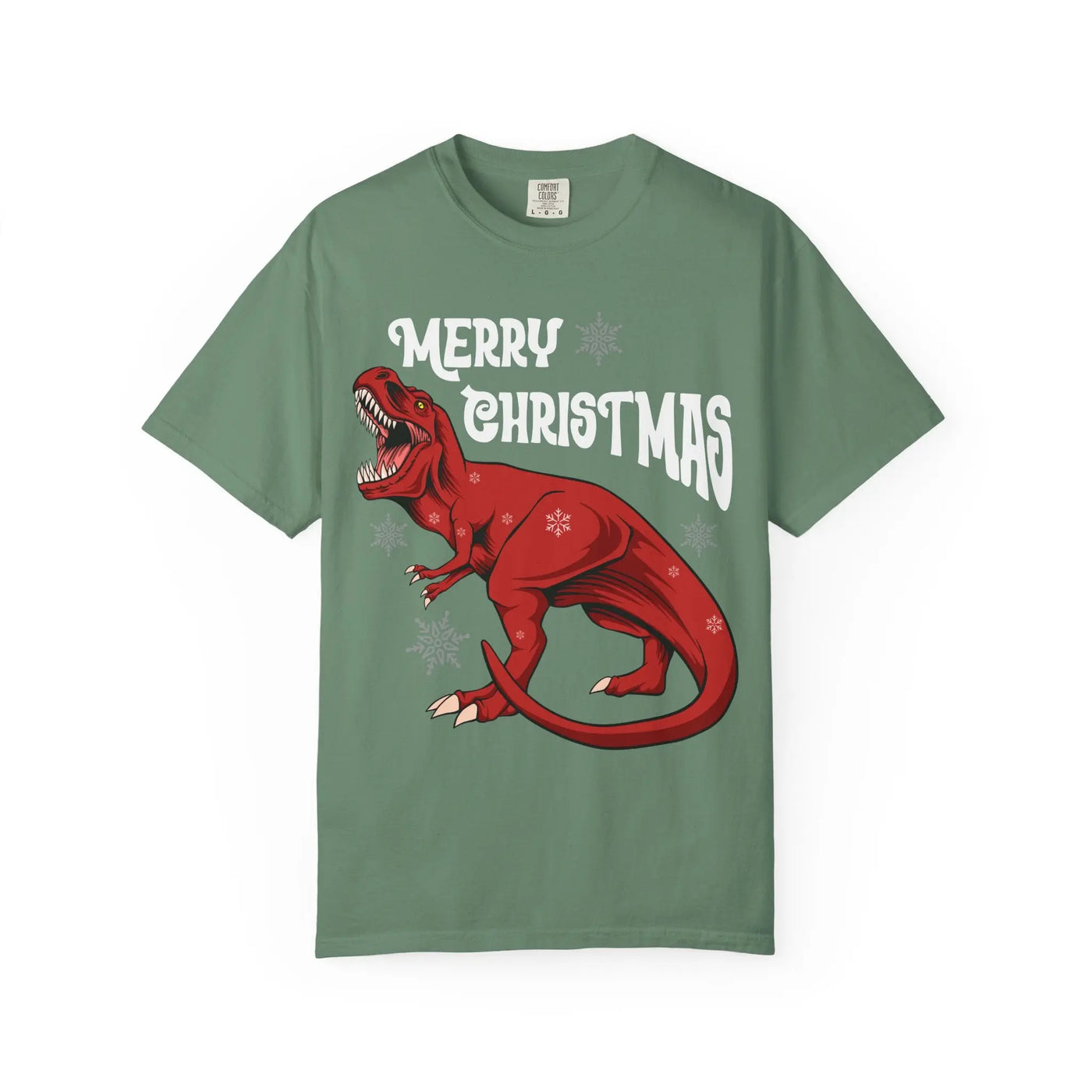 Christmas T Rex Tee - Funny Holiday Dinosaur Gift - Sinful Threads