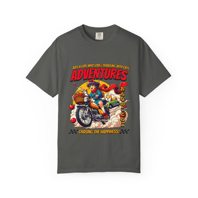 Cat Motorcycle Tee - Anime Adventure Top - Perfect Gift - Sinful Threads