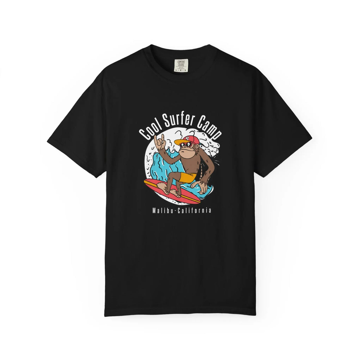 Malibu California Cool Surfing Monkey Graphic Casual Wear T-Shirt - Sinful Threads