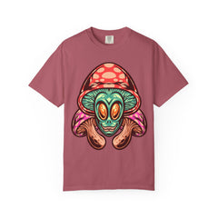 Psychedelic Graphic Tee - Trippy Mushroom Tee - Alien Art Gift