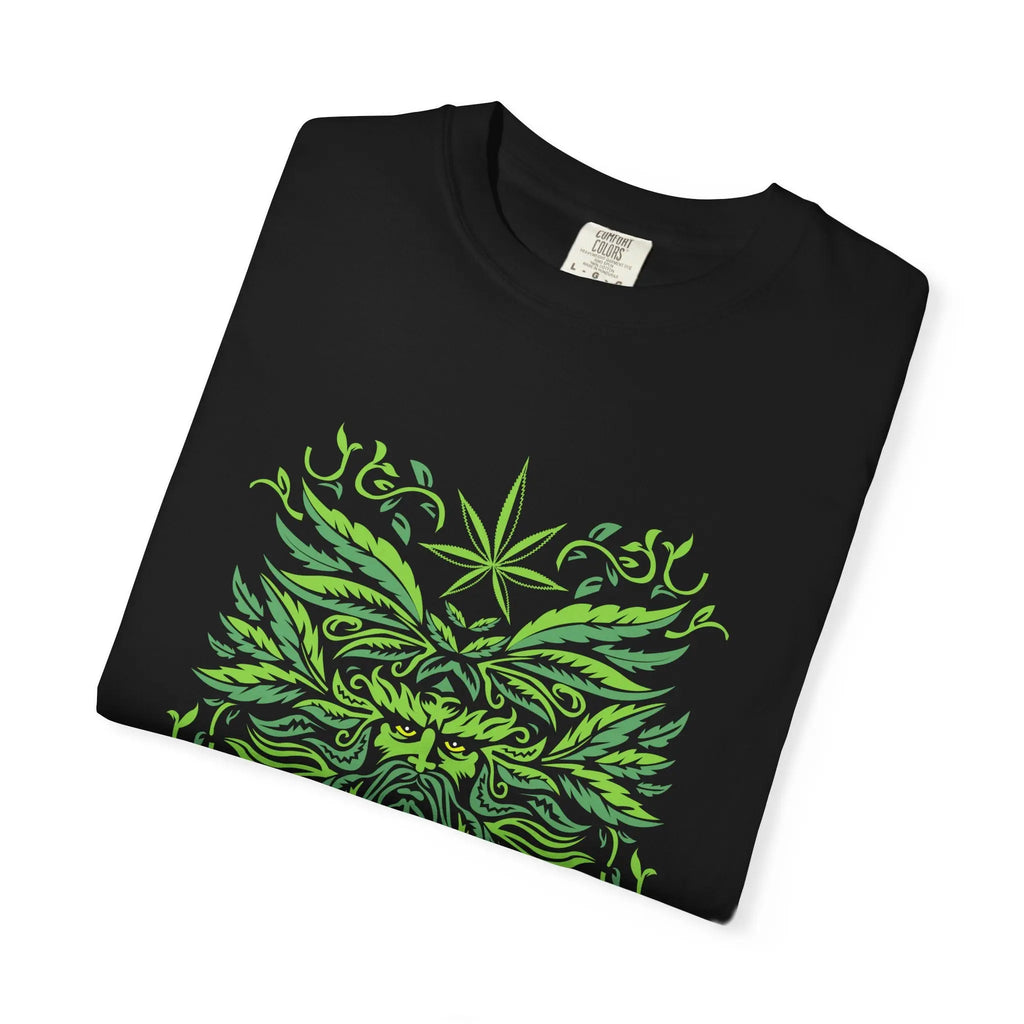 Santa Cruz Tee - Green Man Festival Cannabis Leaf Art - Sinful Threads