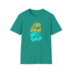 No Pain No Gain Motivational Graphic Tee - Inspire Success